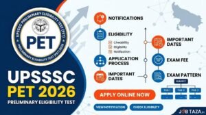 UPSSSC PET Online Form 2026: Notification, Eligibility, Application Process, Important Dates, Fee, Exam Pattern