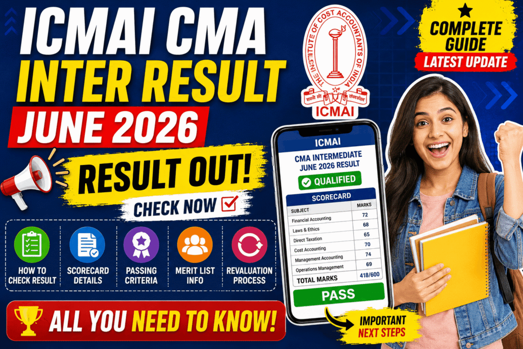 ICMAI CMA Inter Result June 2026