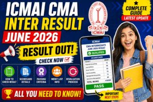 ICMAI CMA Inter Result June 2026