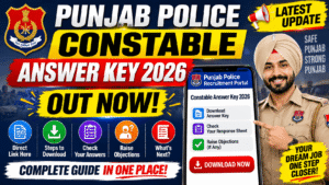 Punjab Police Constable Answer Key 2026